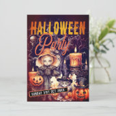 Mignonne obscurité Whimsical Invitation de la fête (Debout devant)