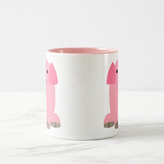 Mignonne Oinking Cartoon Cochon Mug (Centre)