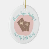 Mignonne ornement avec emballages en papier Brown (Droite)