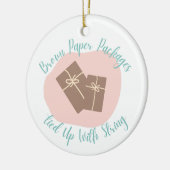 Mignonne ornement avec emballages en papier Brown (Gauche)