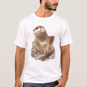 Mignonne Otter, Animal, Faune, Nature, T-shirt