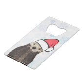 Mignonne Otter portant un chapeau de Père Noël (Devant Angle)