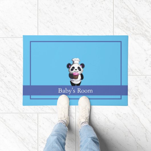 Mignonne Panda Ours Tapis Porte Mat (Intérieur)