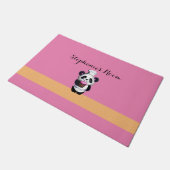 Mignonne Panda Ours Tapis Porte Mat (Incliné)