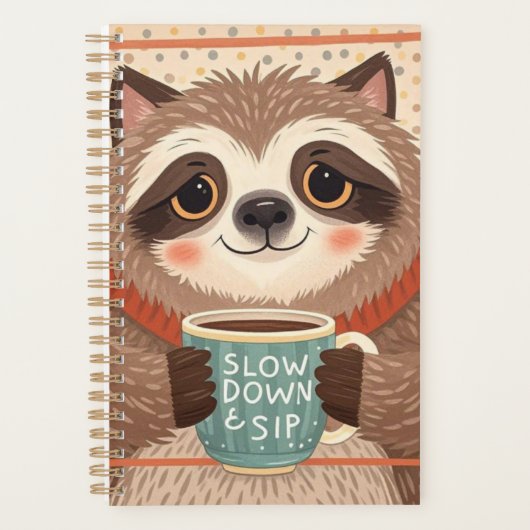 Mignonne paresse de dessin avec des yeux somnolent (Devant)