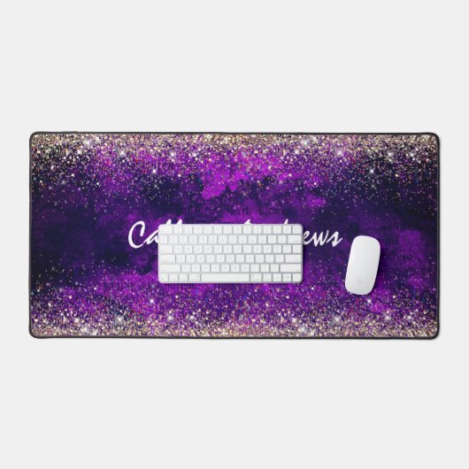 Mignonne parties scintillant or violet foncé (Clavier et souris)