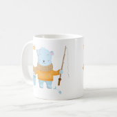 Mignonne Pêche Ours Polaire Kid Cocaca Mug (Devant gauche)