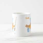 Mignonne Pêche Ours Polaire Kid Cocaca Mug (Centre)