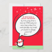 Mignonne Penguin Funny 2021 Math Problem Carte de  (Devant)