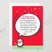 Mignonne Penguin Funny 2021 Math Problem Carte de  (Devant / Derrière)