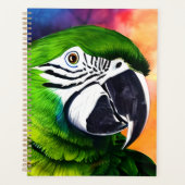 Mignonne perroquet vert généré par l'IA (Devant)