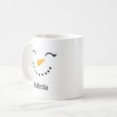Mignonne Personnalisée Joyeuse Mug de Noël Snowman (Devant gauche)