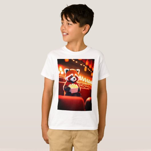 Mignonne petit panda rouge humanoïde tshirt garçon (Devant entier)