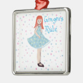 Mignonne Petite Fille "Gingers Rule" Ornement (Gauche)