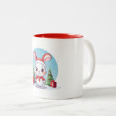 Mignonne petite lapine Mug de Noël (Devant droit)