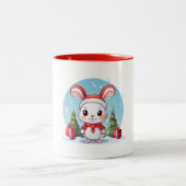 Mignonne petite lapine Mug de Noël (Centre)