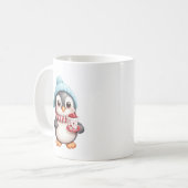 ☕ mignonne pingouin Mug de Noël - Café de vacances (Devant gauche)