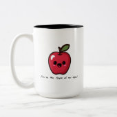 Mignonne pomme adorable Mug (Gauche)