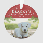 Mignonne premier Noël Chiot rouge Photo Noël (devant)