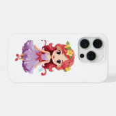 Mignonne princesse fée chibi robe violette iPhone (Verso Horizontal)
