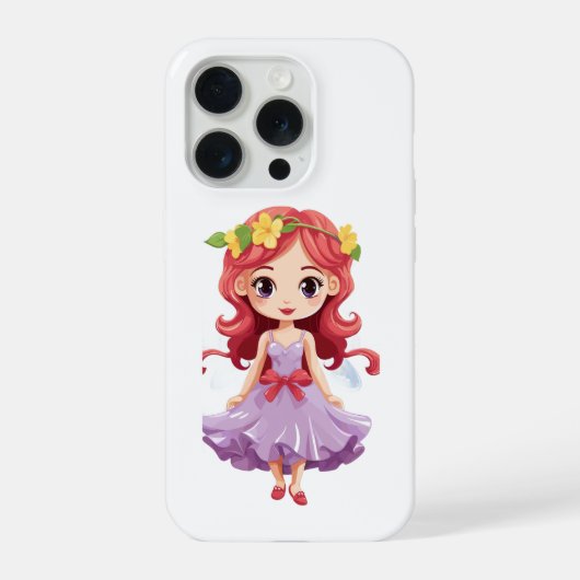 Mignonne princesse fée chibi robe violette iPhone (Verso)