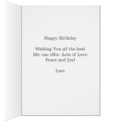 Mignonne Princesse habillée en bleu clair carte d' (Intérieur (Droit))