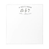 Mignonne professeur de musique bloc-notes stationn (Devant)