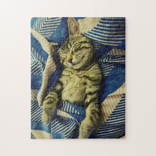 Mignonne ! Puzzle - Kitty Napping dans la couvertu (Vertical)
