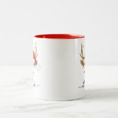 Mignonne Renne de Noël visage Mug (Centre)