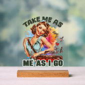 Mignonne rétro dame mot art (Neutre)