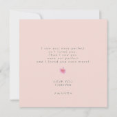 Mignonne Rose Elegant Chic carte de Saint Valentin (Dos)