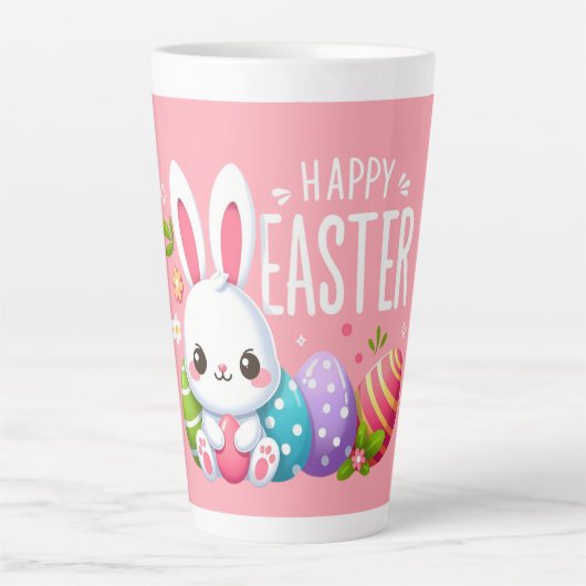 Mignonne, rose Joyeux lapin de Pâques Mug (Devant)