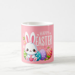 Mignonne, rose Joyeux lapin de Pâques Mug