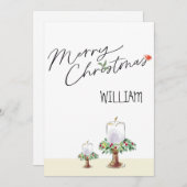 Mignonne, rustique, carte de Noël traditionnelle (Devant / Derrière)