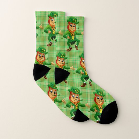 Mignonne Saint Patrick's Day Green Plaid Leprechau (Paire)