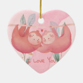 Mignonne Saint Valentin ornement en céramique (Dos)