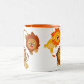 Mignonne sans poids caricature Lions Mug (Centre)