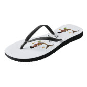 Mignonne sirène avec des hippocampes femmes tongs (Incliné)