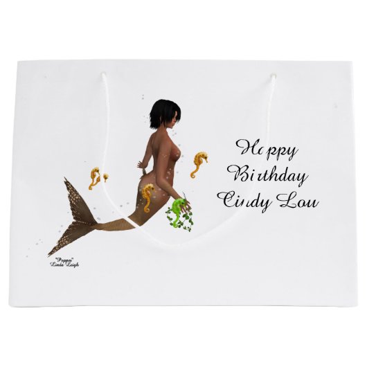 Mignonne Sirène Avec Sac Cadeau Seahorses (Devant)