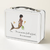 Mignonne Sirène Avec Seahorses Lunchbox en métal (Dos)