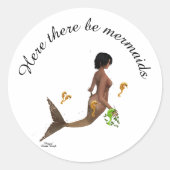 Mignonne Sirène Avec Stickers Seahores (Devant)