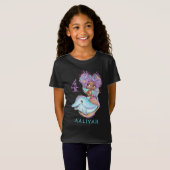 Mignonne sirène Brown avec T-shirt d'anniversaire  (Devant entier)