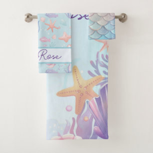 Mignonne Sirène Motif Personnalisé Fille