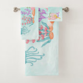 Mignonne sirène sous l'aquarelle de la mer (En situation)