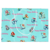 Mignonne sirènes Thème Sac cadeau pour enfants Ann (Dos)