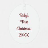 Mignonne Snowman 1er ornement de Noël (Verso)