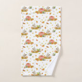 Mignonne souris, citrouille et motif de couleur au (Serviette à main)