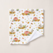 Mignonne souris, citrouille et motif de couleur au (Gant de toilette)