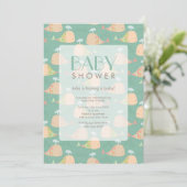 Mignonne sous la mer Baby shower Invitation (Debout devant)