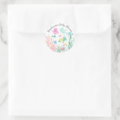 Mignonne sous le Baby shower de mer Favor Sticker (Sac)